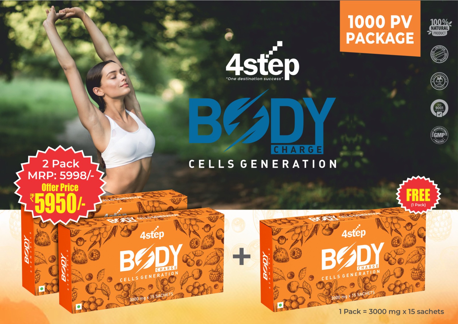 BODY CHARGE COMBO (2Pack + 1Pack Free)